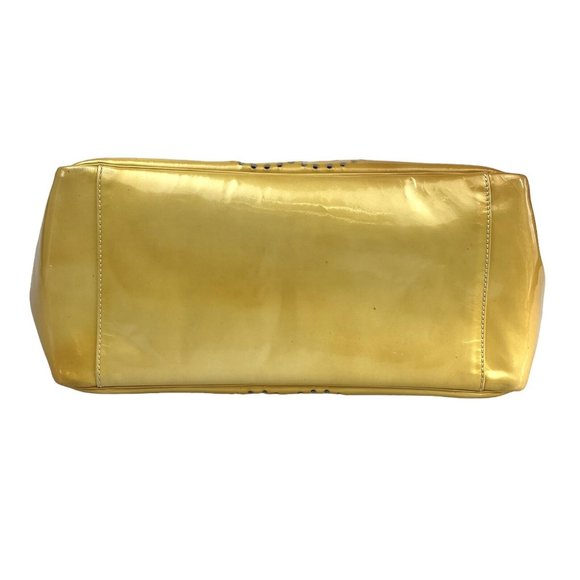 CHANEL  Enamel Yellow triple CC logo Tote bag w/ Pouch  & unbranded dust bag 🔥 - Picture 8 of 15